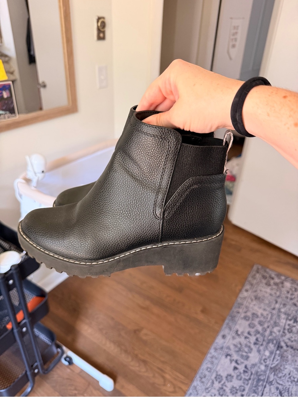 Threshold Black Wedge Chelsea Ankle Booties